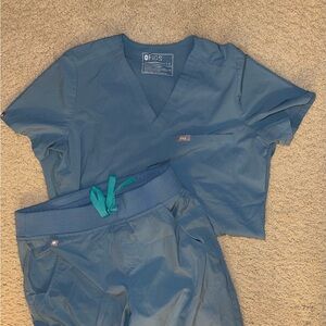 Figs Blue Scrub Set